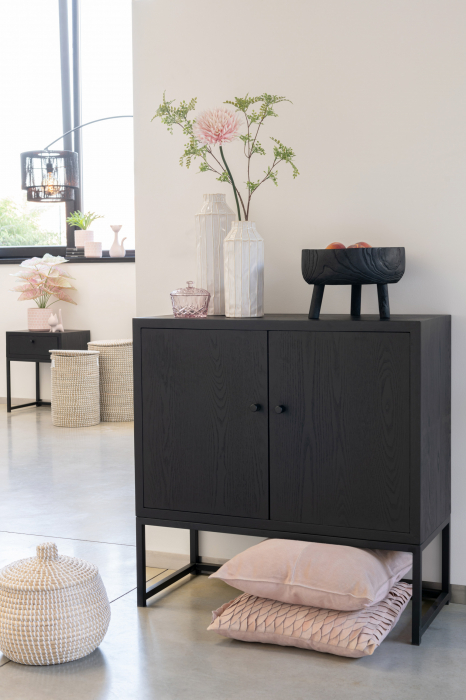 Bomboniera cu capac Mali , Sticla, Roz, 11.5x11x10.5 cm [3]