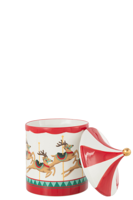 Borcan decorativ, carusel, multicolor [3]