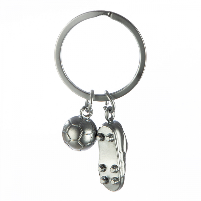 Breloc, Minge, pantof, Soccerl, Metal, argintiu, PU 12, L. 3,5 cm, H. 7 cm [2]