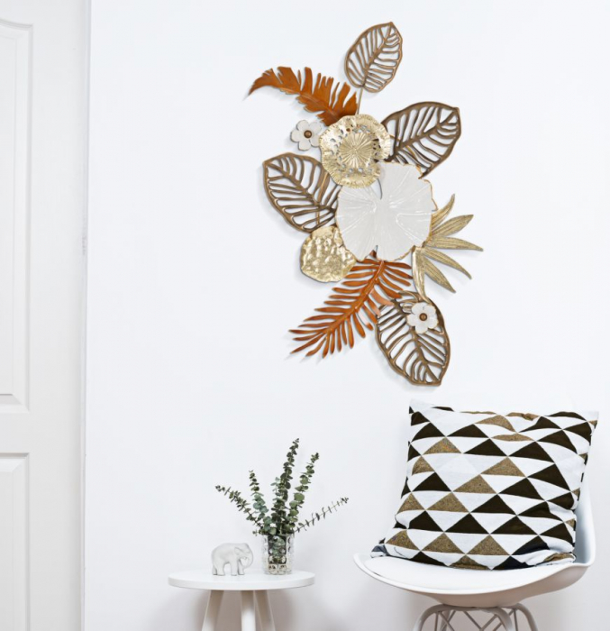 Buchet Decoratiune de perete, Metal, 50,8X7X87 cm [5]