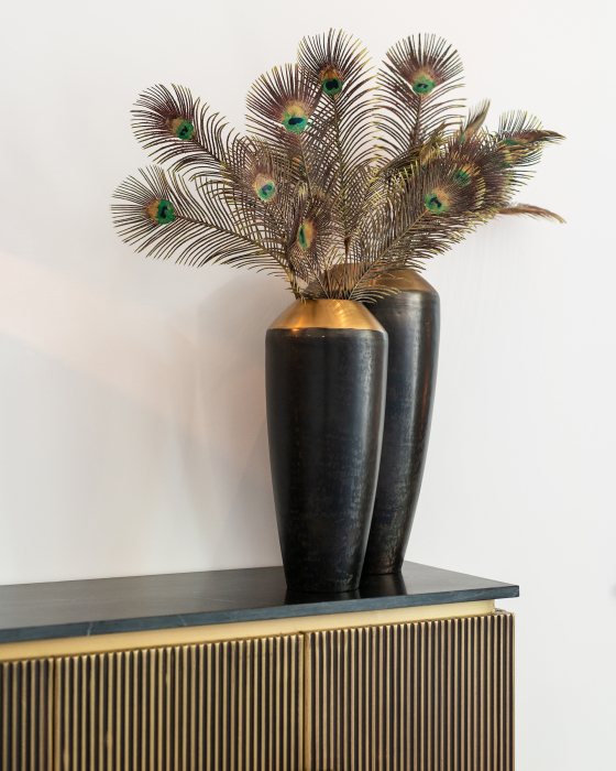 Bufet Ironville, Alama/Marmura/Fier, Maro, 80x160x40 cm [6]