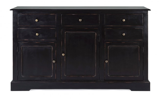 Bufet Jefferson, Lemn, Negru, 145x40x85 cm [3]