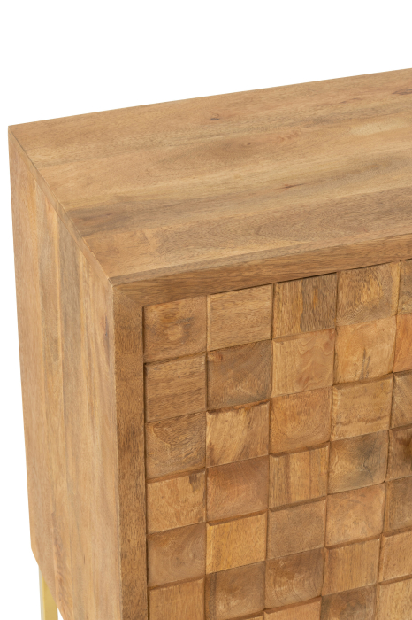 Bufet, Nino, Metal/Lemn Mango Natur/Auriu [7]