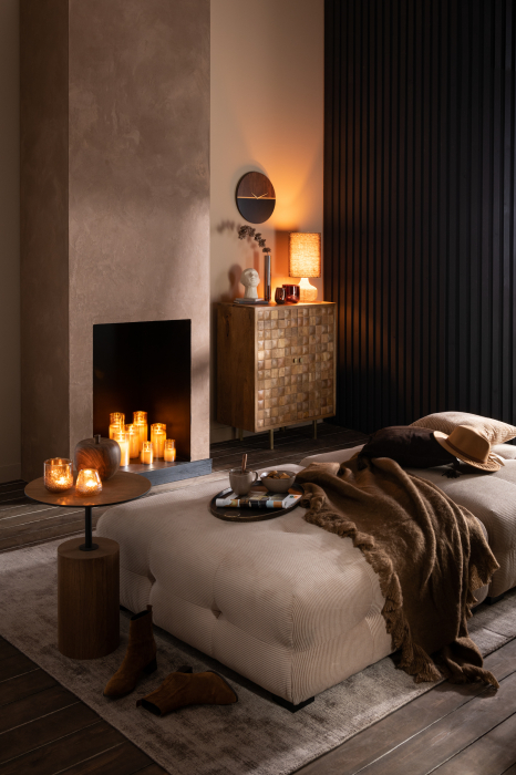 Bufet, Nino, Metal/Lemn Mango Natur/Auriu [2]