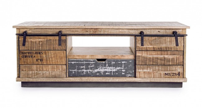 Comoda TUDOR, lemn, maro, 130x40x50cm [3]