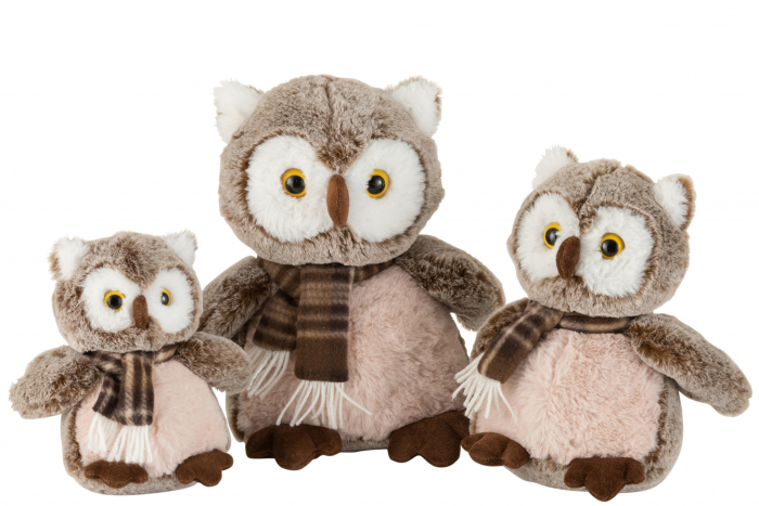 Bufnita, Fibre sintetice, Maro, 30x20x28 cm [2]