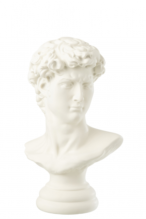 Bust David, Rășină, Alb, M [2]