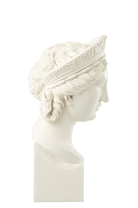 Bust Doamna din rasina alba | L 25.5X l 23.5X H 50.5 cm [3]