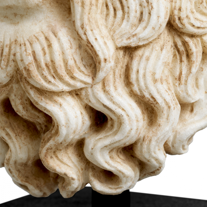 Bust Hermes cu aspect antic din marmură, Dims: L. 25 | W. 28 | H. 49.5  (CM) [8]