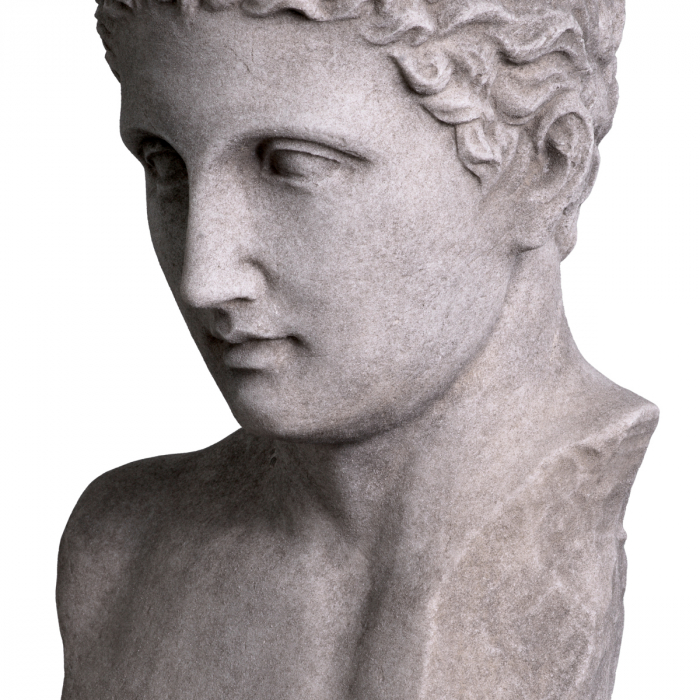 Bust roman imperial cu aspect antic din piatra, Dims: W. 19 | D. 15 | H. 49 (CM) [6]