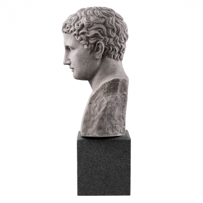 Bust roman imperial cu aspect antic din piatra, Dims: W. 19 | D. 15 | H. 49 (CM) [4]
