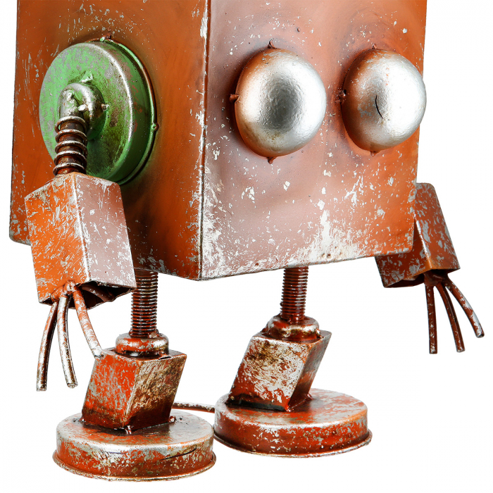 Cachepot, Roboti, Robotic, Metal, maro ruginiu, PU 1, L. 19 cm, L. 34 cm, H. 37,5 cm [3]