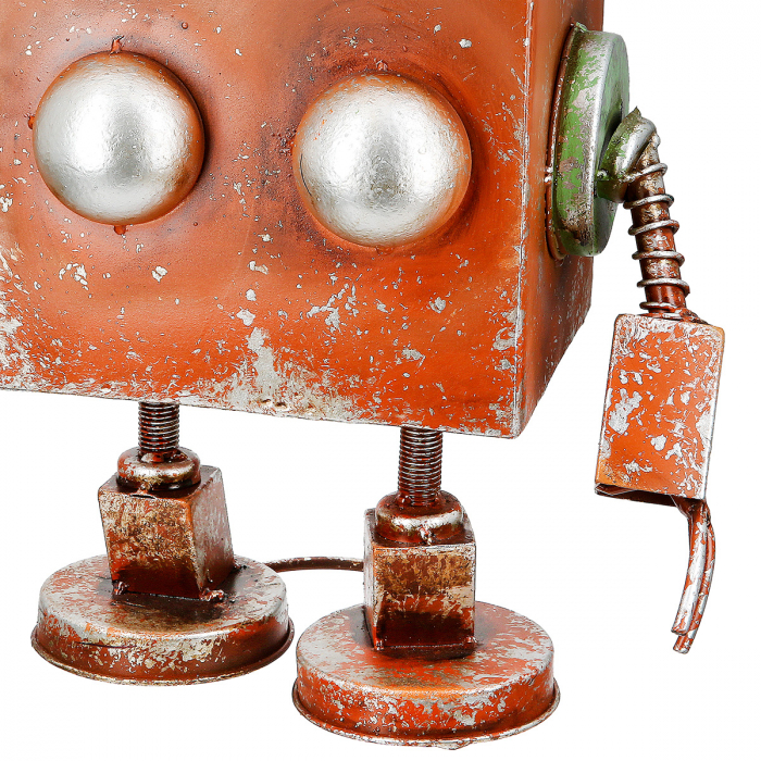 Cachepot, Roboti, Robotic, Metal, maro ruginiu, PU 1, L. 19 cm, L. 34 cm, H. 37,5 cm [4]