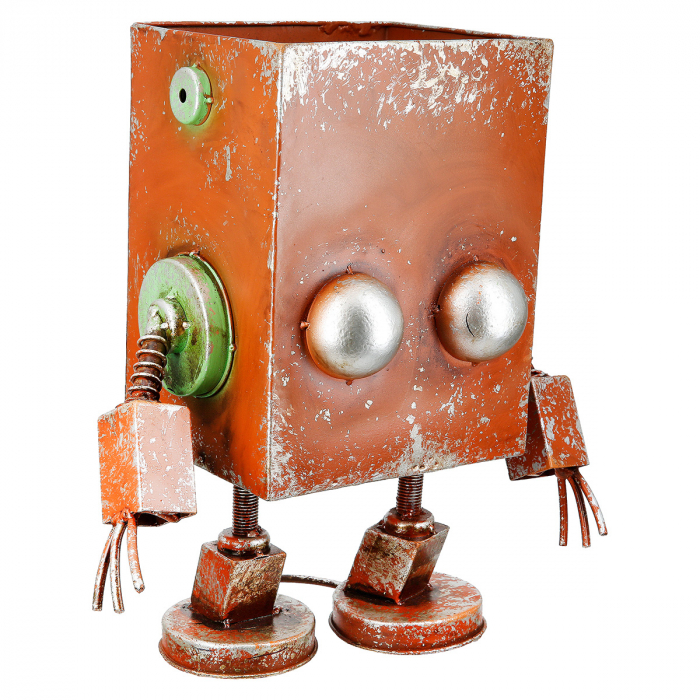 Cachepot, Roboti, Robotic, Metal, maro ruginiu, PU 1, L. 19 cm, L. 34 cm, H. 37,5 cm [2]