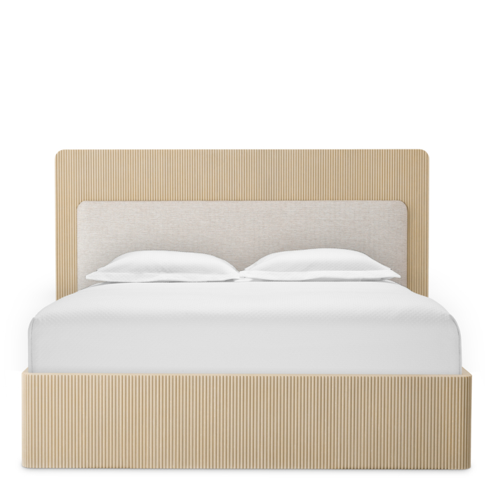 Cadru de pat Dimitrios furnir de stejar spalat, durini natural [4]