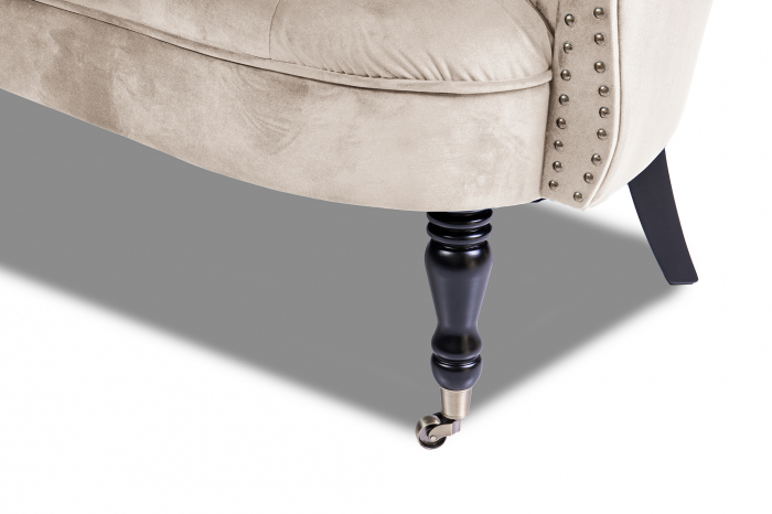 Canapea 2 locuri Filip Chesterfield, bej, 152x82x82 [6]