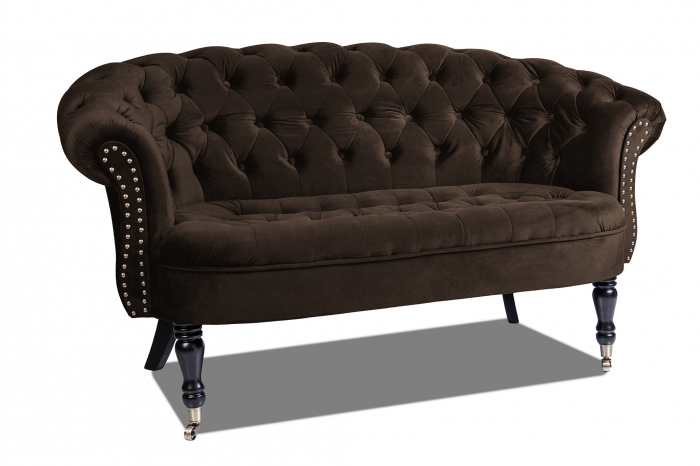 Canapea 2 locuri Filip Chesterfield, maro vintage, 152x82x82 [2]