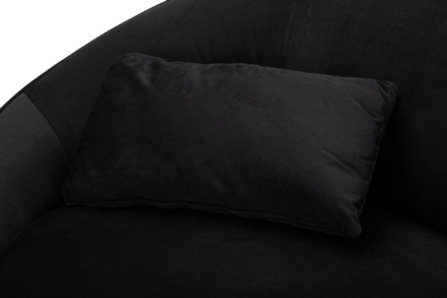 Canapea 2 locuri Oslo, Metal/Poliester, Negru/Auriu, 68x148x84 cm [8]