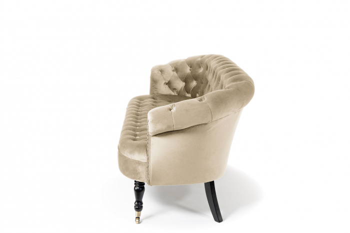 Canapea 3 locuri Filip Chesterfield, bej, 196x82x82 cm [5]