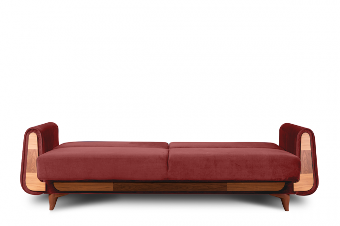 Canapea 3 locuri GUSTAVO, Lemn/Stofa, Bordo, 230x98x98 cm [7]