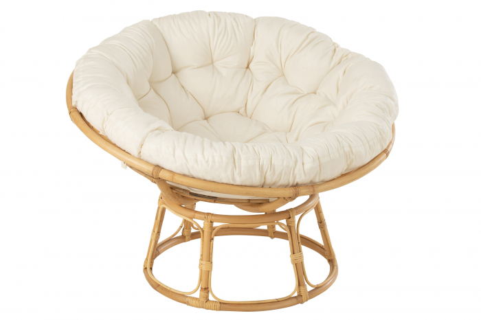 Fotoliu Celine, perna inclusa, Natur, Ratan 115X115X37 cm [8]