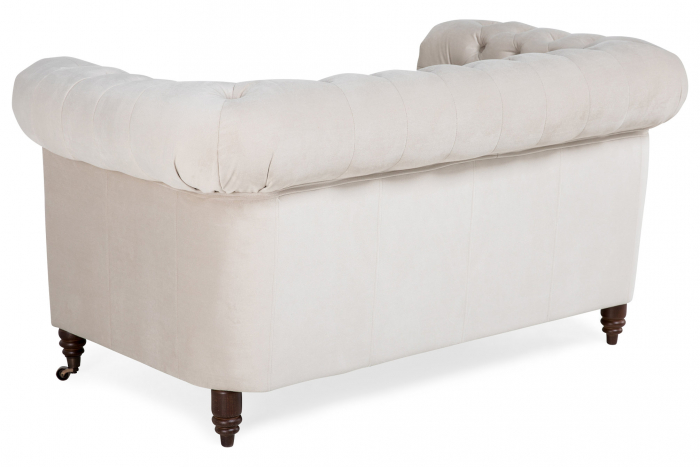 Canapea Chesterfield, 2 locuri, Bej, 150x80x86 cm [3]