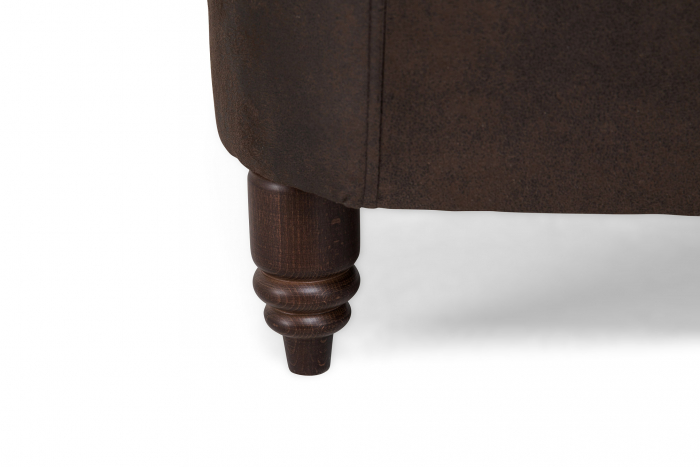 Canapea Chesterfield, 2 locuri, Maro Vintage, 150x80x86 cm [4]