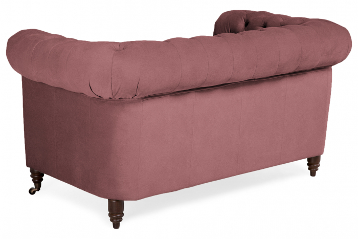 Canapea Chesterfield, 2 locuri, Roz inchis, 150x80x86 cm [3]