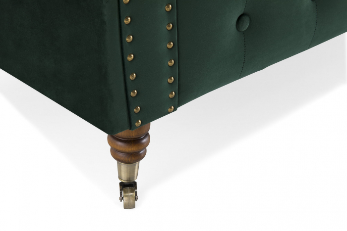 Canapea Chesterfield, 2 locuri, Verde, 150x80x86 cm [7]