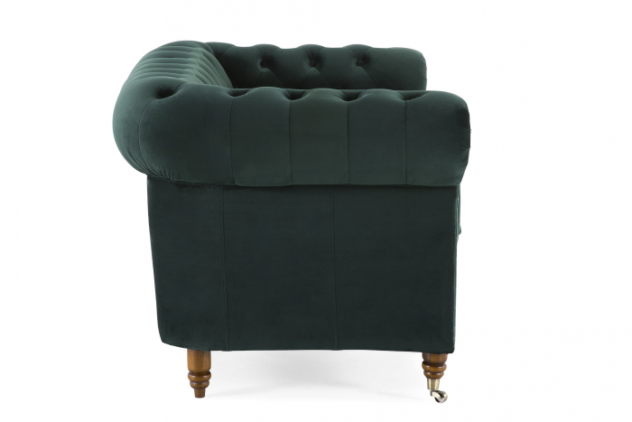 Canapea Chesterfield, 2 locuri, Verde, 150x80x86 cm [3]