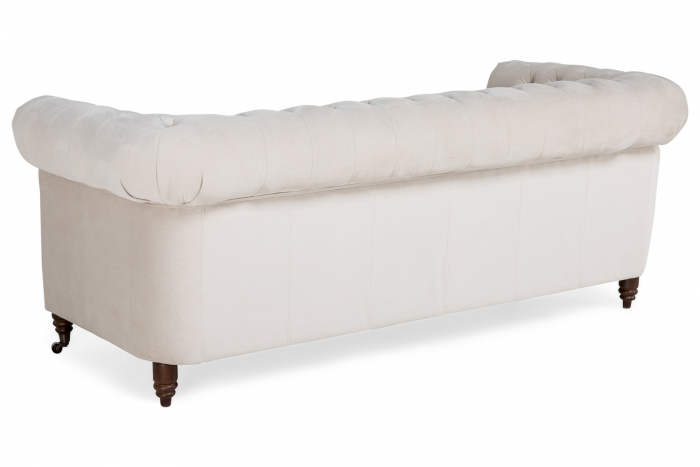 Canapea Chesterfield, 3 locuri, Bej, 203x80x86 cm [3]