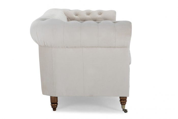 Canapea Chesterfield, 4 locuri, Bej, 238x80x86 cm [5]