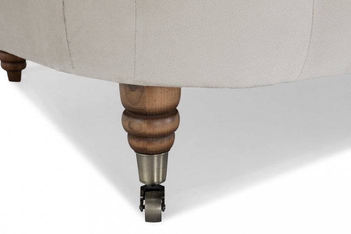 Canapea Chesterfield, Curbata, Bej, 230x80x86 cm [7]