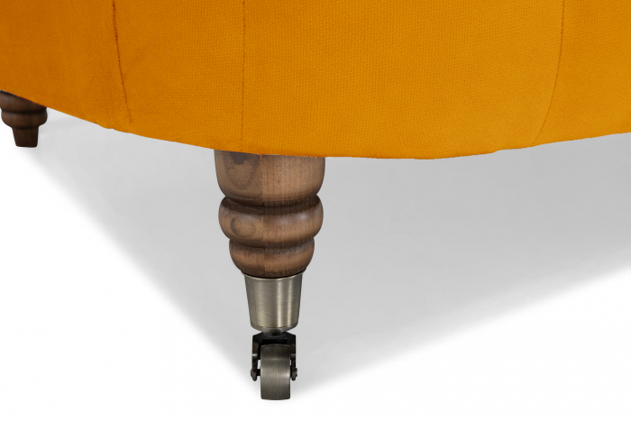 Canapea Chesterfield, Curbata, Galben, 230x80x86 cm [7]