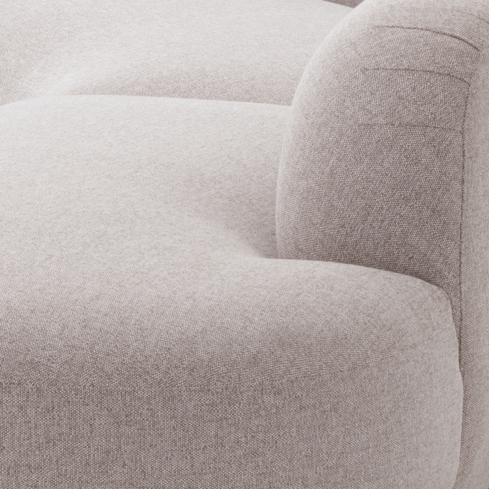 Canapea de exterior Björn L mauriuitius gri deschis, Dims: W. 300 | D. 257 | H. 70 | SD. 72 | SH. 43 (CM) [6]