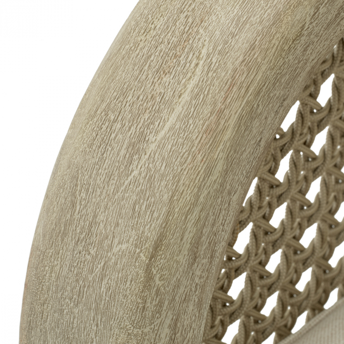 Canapea de exterior, Julian S teak invechit culoarea nisipului (Viola), Dimensiuni: W. 194 | D. 86.5 | H. 88 | SD. 53 | SW. 178 | SH. 48 | AH. 69   [7]