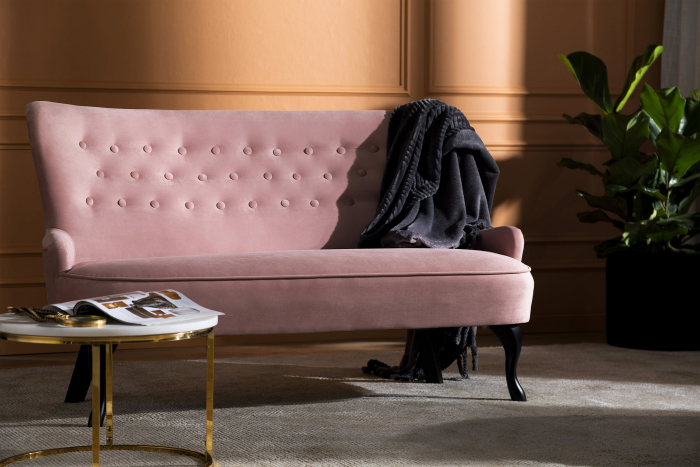 Canapea Diana 3H, Roz, 140x86x67 cm [2]