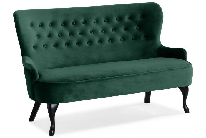 Canapea Diana 3H, Verde inchis, 140x86x67 cm [5]