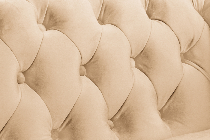 Canapea extensibila Chesterfield, 3 locuri, Bej, 203x80x86 cm [9]