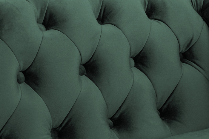 Canapea extensibila Chesterfield, 3 locuri, Verde, 203x80x86 cm [9]