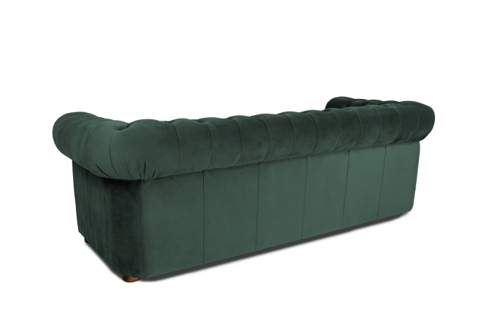 Canapea extensibila Chesterfield, 3 locuri, Verde, 203x80x86 cm [7]