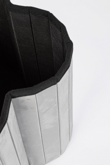 Puf Jocelyn, Gri, din Catifea cu Spatiu de Depozitare [5]