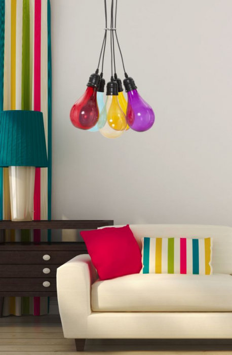 Candelabru, OKLAHOMA, 5 surse, cm ø 40x135 (sticlă ø 3,5) [5]