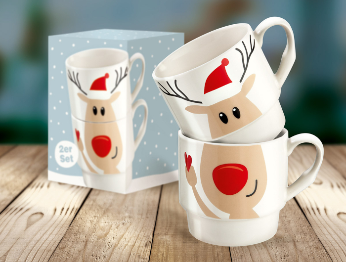 Cani suprapuse, „Elch”, motiv Moose, portelan, alb, PU 6, L. 8,5 cm, latime 11,5 cm, inaltime 14,5 cm [4]