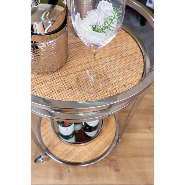 CATANIA/bar cărucior,  rotund,   oţel inoxidabil/h.80,  d.55 cm [2]