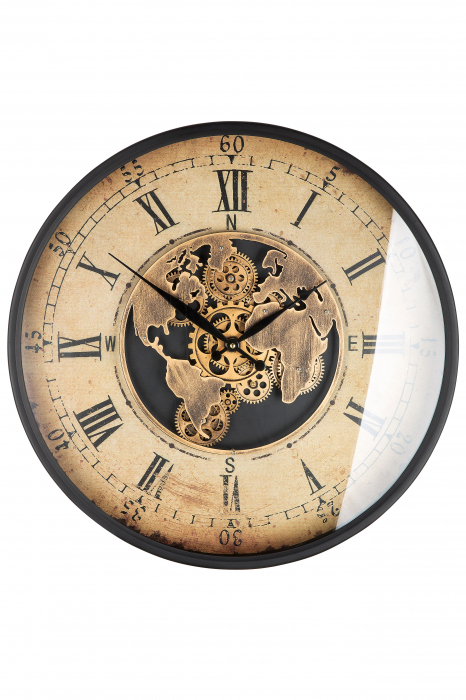 Ceas Antique, Metal, Negru/Maro, 8x59.5 cm [2]