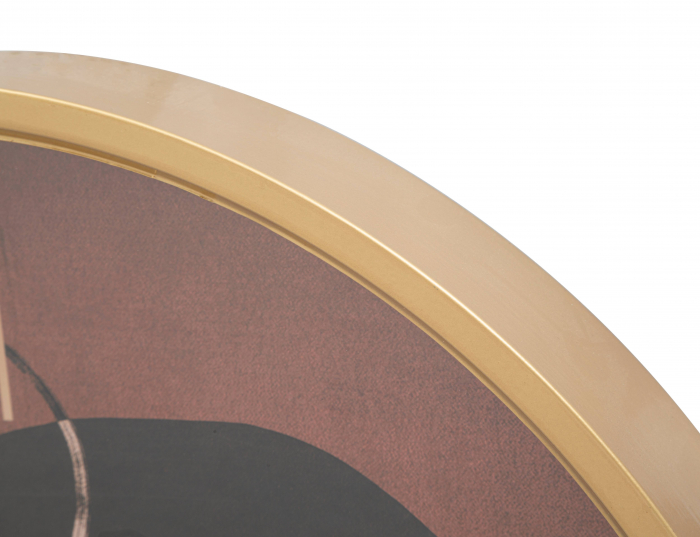 Ceas de perete Art, Fier/MDF/Sticla, Multicolor, 60x60x6 cm [2]