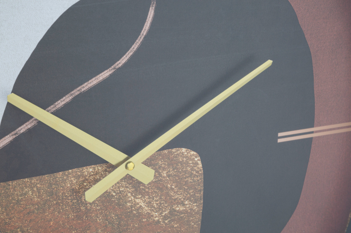 Ceas de perete Art, Fier/MDF/Sticla, Multicolor, 60x60x6 cm [4]