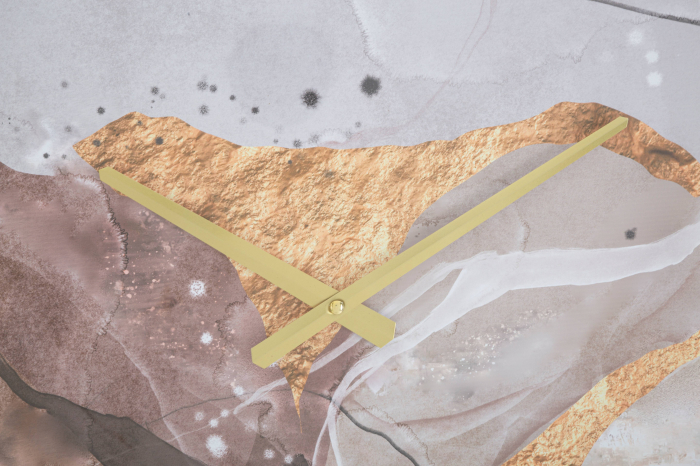 Ceas de perete Art, Fier/MDF/Sticla, Multicolor, 60x60x6 cm [4]