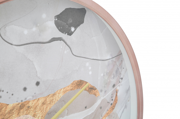 Ceas de perete Art, Fier/MDF/Sticla, Multicolor, 60x60x6 cm [3]